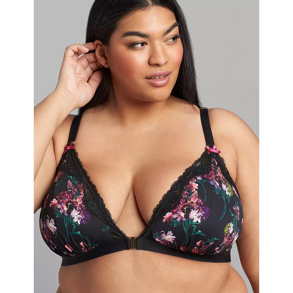 Cacique Black Floral Bra